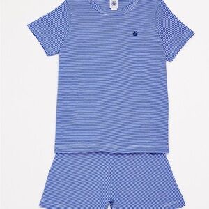 Petit Bateau Navy Striped Kids Pajama Set